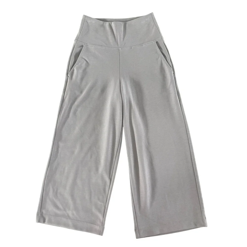 Athleta Seasoft Wide Leg Pant Crop Cropped Tinsel‎ Purple Gray XXS Modal 882621